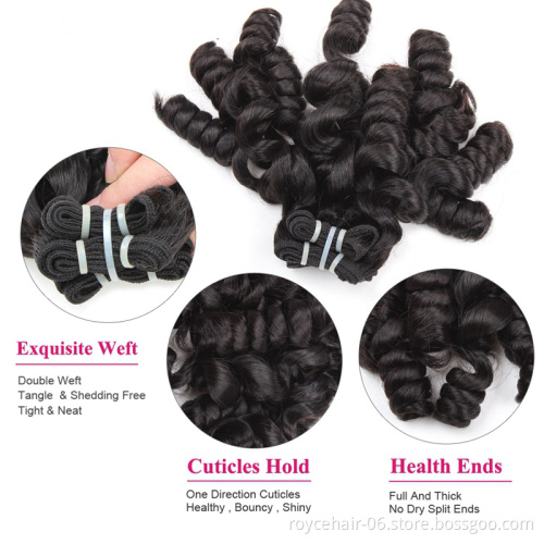 Funmi Hair Super Double Drawn Durable Remy Human Hair Extensions  with Customized Hair Weave Package